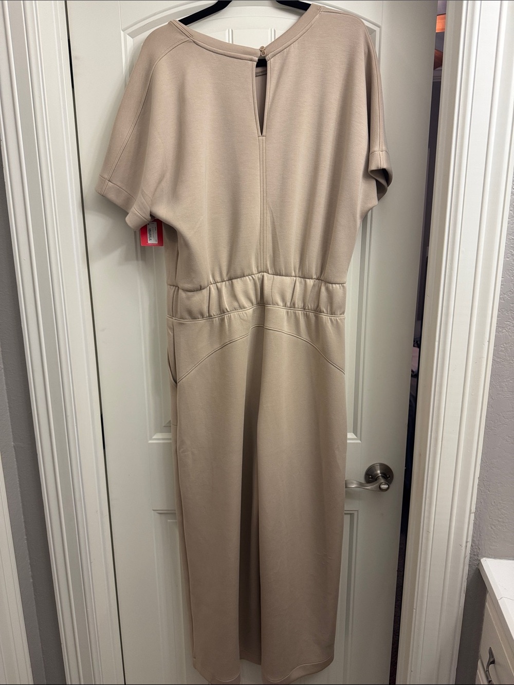 SPANX Airessentials Neutral Beige Midi Jumpsuit, L, New with tags - Picture 10 of 10